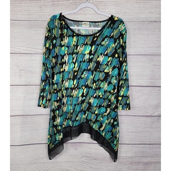 Collections Etc. Abstract Design Blouse Multicolored Size Large - Picture 1 of 3
